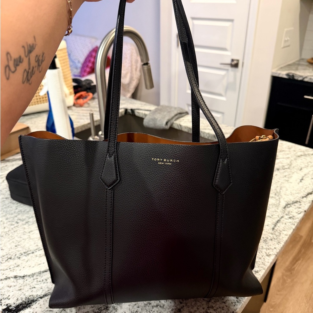 Tory Burch Black Leather Tote